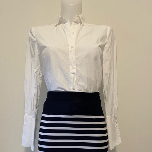 Zara Dress shirt with bow cut outs. Size small - Picture 2 of 6